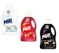 Mir Lot 3 Flacons 1,5L Lessives Liquides Incontournables : White, Couleurs et Black (3 x 1,5 Litres)
