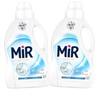 Mir - Lot de 2 lessives liquides - Blanc - Main & Machine - Raviveur - Formule Unique 3en1-27 Lavages