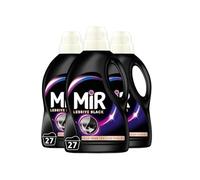 Mir - Lot de 3 lessives liquides - Black - Main & Machine - Raviveur - Formule Unique 3en1-3 x 1.35L - Pack Familial