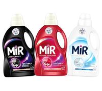 Mir - Lot de 3 lessives liquides - Blanc - Noir - Couleur