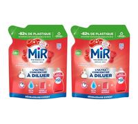 Mir Vaisselle -L'Ultra Concentré à Diluer -Vinaigre & Framboise -Dégraissage Expert -Efficace à Froid -Vinaigre Blanc -Sans Conservateurs -Sans Allergènes Parfum - Marque Préférée des Français- 150 ml