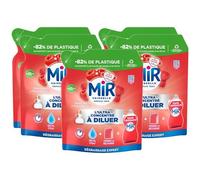 Mir Vaisselle -L'Ultra Concentré à Diluer -Vinaigre & Framboise -Dégraissage Expert -Efficace à Froid -Vinaigre Blanc -Sans Conservateurs -Sans Allergènes Parfum - Marque Préférée des Français- 150 ml