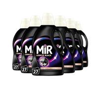 MIR - Raviveur Black - Lessive Liquide - Ravive Noir & Foncés - Gardez vos vêtements longtemps - Renouvelle les fibres - 90% d'ingrédients d'origine naturelle - 27 lavages - Lot de 6