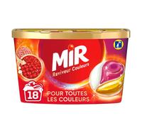 Mir Raviveur Couleurs Lessive Spéciale Textiles Colorés, 18 capsules