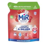 Mir Vaisselle -L'Ultra Concentré à Diluer -Vinaigre & Framboise -Dégraissage Expert -Efficace à Froid -Vinaigre Blanc -Sans Conservateurs -Sans Allergènes Parfum - Marque Préférée des Français- 150 ml