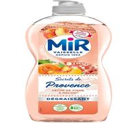 Mir Vaisselle - Secrets de Provence - Pêche de Vigne & Melon - Expérience Complète et Unique -Pouvoir Dégraissant -Sans Conservateurs - Sans Allergènes Parfum - Respect de la Peau - Bouteille de 675ml