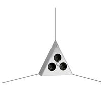 Mira Élément De Prise Murale D’Angle Triangulaire En Acier Inoxydable Argent
