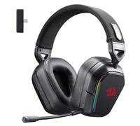 Mira H868 Casque de jeu sans fil RVB à 3 modes, son surround 7.1, pilote de 40 mm, coussinets en mousse de cuir, microphone antibruit, casque supra-auriculaire pour téléphone portable, PC/PS5/XBOX/NS