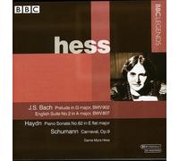 Mira Hess - Bach : Prélude Bwv902 & Suite Anglaise N°2 Bwv807 - Haydn : Sonate Pour Piano N°62...