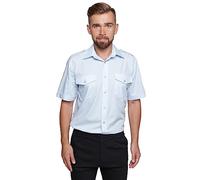 Mirabella Health & Beauty Chemise Pilote pour Homme à Manches Courtes Bleu Ciel 18''