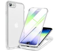 Miracase Coque de Protection intégrale à 360° Compatible avec iPhone SE 2022/SE 2020/iPhone 8 avec Film de Protection d'écran en Verre intégré, résistant aux Chocs, Transparent
