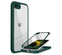 Miracase Coque de Protection intégrale Compatible avec iPhone SE 2022/SE 2020/iPhone 8 avec Film de Protection d'écran en Verre intégré, résistant aux Chocs, Vert