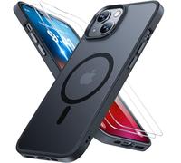 Miracase Coque de protection magnétique pour iPhone 15, compatible avec MagSafe [avec 2 verres de protection] Norme militaire anti-traces de doigts Version fine Coque de protection pour iPhone 15 6,1