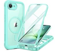 Miracase Coque de protection pour iPhone 17e/iPhone 16e, pour MagSafe - Résistant aux chocs à 360° - Avec protection d'écran en verre trempé et protection complète de l'appareil photo - Durable - Pour