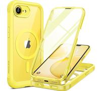 Miracase Coque de protection pour iPhone 17e/iPhone 16e, pour MagSafe - Résistant aux chocs à 360° - Avec protection d'écran en verre trempé anti-rayures et protection complète de l'appareil photo