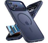 Miracase Coque pour iPhone 17 Pro avec MagSafe Top Militaire, Bleu-c