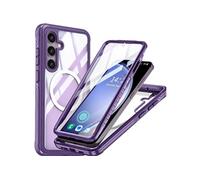 Miracase Magnétique Coque pour ZURSANA Samsung Galaxy S24 Entièrement Transparent Film Protecteur En PET 360 Tout Compris Preuve De Chute Et De Crash