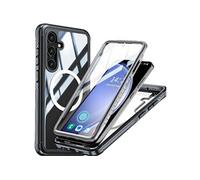 Miracase Magnétique Coque pour ZURSANA Samsung Galaxy S24 Entièrement Transparent Film Protecteur En PET 360 Tout Compris Preuve De Chute Et De Crash