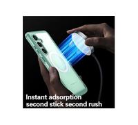 Miracase Magnétique Etui Pour Samsung Galaxy S24 Plus 360 Tout Compris Compatible Avec MagSafe Entièrement Transparent Preuve De Chute Et De Crash