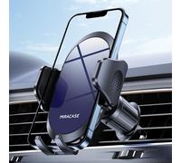 Miracase Support de téléphone de Voiture 2025, Support de téléphone Stable à Double Crochet en Acier pour Grille d'aération de Voiture, Rotation à 360°, Support de téléphone Portable à Un Bouton pour