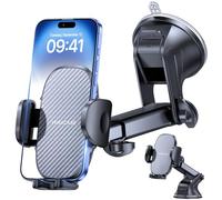 Miracase Support téléphone voiture 3-en-1 360° tableau/pare-brise/bureau 04139BLK-DE