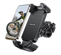 Miracase Support de téléphone pour vélo - Support de téléphone réglable résistant aux Chocs pour Guidon de 15 à 35 mm, Rotation à 360 ° et Fonctionnement à Une Main avec Verrouillage sécurisé