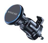 Miracase Support Téléphone Voiture, 2024 Clip D'aération en Métal Aimant, [6X] N52 NdFeB Magnetique Porte Telephone Compatible avec Tous Les Smartphones 4.0''-7.0''
