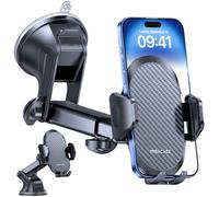 Miracase Support Téléphone Voiture [2025 Ventouse Puissante] Porte Telephone Voiture Tableau de Bord, Rotation 360° Portable Voiture pour iPhone Compatible avec 4-7.2" Smartphone