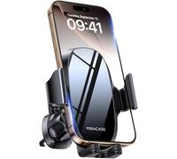 Miracase [Ultra-Stable Support Telephone Voiture Grille d'aération Universel [Rotation à 360 °] Porte Telephone Voiture Compatible avec Tous Les Smartphones 4.0''-7.0'' Noir