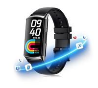 MiracDan Miracan Montre Sport Femme Bluetooth Montre Connectée Femme Sport 1,58" AMOLED HD Smartwatch 110+ Sportifs Cardiomètre De Sommeil Montre Connectée Ado pour Android iOS Noir