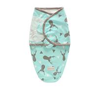 Miracle Baby Couverture Emmaillotage Bebe, Gigoteuse Emmaillotage Bébé, en 100% Coton, Unisex, 0-3 Mois (Cerf Gris)
