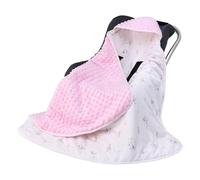 Miracle Baby Couverture Enveloppante Hiver Bébé, Nid d'ange Bebe Cosy, Couverture Multifonction pour Bébé 90 x 90 cm, Utilisable sur Le Siège Auto, de la Poussette (Automne et Hiver, Agneaux)