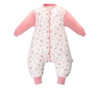 Miracle Baby Gigoteuse Hiver pour Bébé 2.5TOG, Gigoteuses Douillette à Pieds, Grenouillère Manche Longue Amovible, Turbulette Automne Hiver, Longueur 94 cm, 2-4 Ans (Plantes)
