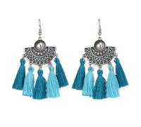 Miracle Boucles d'oreilles pendantes style bohème avec pampilles faites à la main, taille unique, Agate