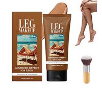 Miracle De Paris - Maquillage des jambes, perfecteur de teint intégral avec pinceau, couverture du corps imperméable, parfait pour les jambes, les bras et plus encore (couleur foncée)