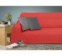 Miracle Home Caiman Couvre-lit multifonction 100 % coton Bordeaux 220 x 260 cm