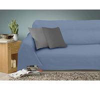 Miracle Home Caiman Couvre-lit multifonction 100 % coton Gris 220 x 260 cm