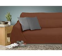 Miracle Home Caiman Couvre-lit multifonction 100 % coton Marron 220 x 260 cm