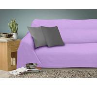 Miracle Home Caiman Couvre-lit multifonction 100 % coton Mauve 220 x 260 cm
