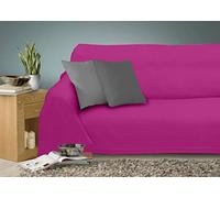 Miracle Home Caiman Couvre-lit multifonction 100 % coton Violet 220 x 260 cm