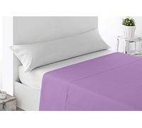 Miracle Home Drap de dessus réglable, doux et confortable, 50 % coton, mauve 90 cm