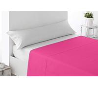 Miracle Home. Drap Plat Doux et Confortable, 100% Microfibre brossée, sans Plis et Anti-Peeling. 160 x 270 cm, lit de 90 cm, Fuchsia