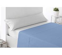 Miracle Home. Drap Plat Doux et Confortable, 100% Microfibre brossée, sans Plis et Anti-Peeling. 260 x 270 cm. Lit de 180 cm. Bleu Ciel