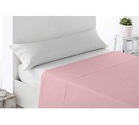Miracle Home. Drap Plat Doux et Confortable, 100% Microfibre brossée, sans Plis et Anti-Peeling. 260 x 270 cm. Lit de 180 cm. Rose
