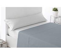 Miracle Home. Drap Plat Doux et Confortable, 100% Microfibre brossée, sans Plis et Anti-Peeling. 260 x 270 cm, lit de 180 cm, Gris