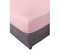 Miracle Home. Draps housses, élastique, réglable, anti-pelage. Coton 50% polyester. Lit 135. Rose