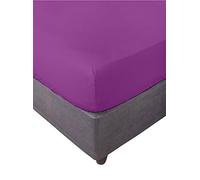 Miracle Home. Draps housses, élastique, réglable, anti-pelage. Coton 50% polyester. Lit 180. Aubergine