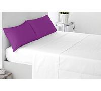 Miracle Home Housse de coussin douce et confortable, deux pièces, coton 50 % polyester, aubergine, 135 cm