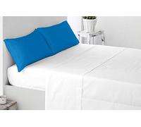 Miracle Home Housse de coussin douce et confortable, deux pièces, coton 50 % polyester, bleu, 135 cm