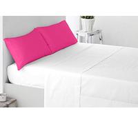 Miracle Home Housse de coussin douce et confortable, deux pièces, coton 50 % polyester, fuchsia, 150 cm